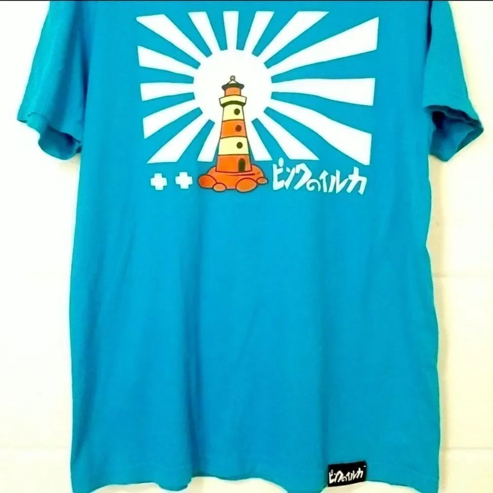 NWT Pink Dolphin Lighthouse Tshirt, Blue size Medium